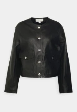 ARKET Leather Jacket - Black -Arket UK Sales Store 2475a63122124ebdbd91f78d8e57246b